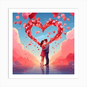 Valentine'S Day Love Is In The Air Art Print