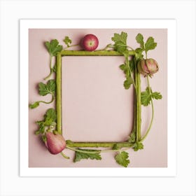 Frame With Fruit Art Print