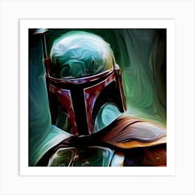 Boba Fett Abstract Art Print Art Print