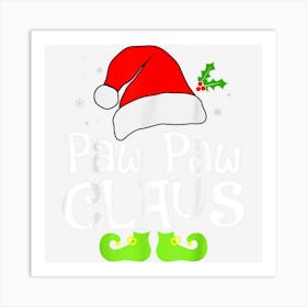 Paw Paw Claus Christmas Santa Family Matching Pajamas Xmas Art Print