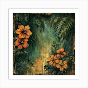 Tropical Flowers Art Art Print