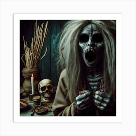 Skeleton Witch Art Print