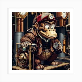 Donkey Kong Steampunk Art Print