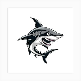 Shark Mascot Art Print