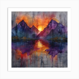 Sunset Canvas Print Art Print