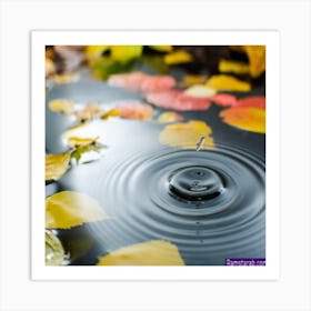 A beautiful view with a drop of water in it Art Print