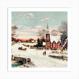 Christmas Village Art Print