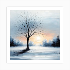 Tree In The Snow Art Print