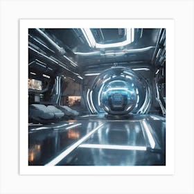 Futuristic Spaceship Interior 2 Art Print