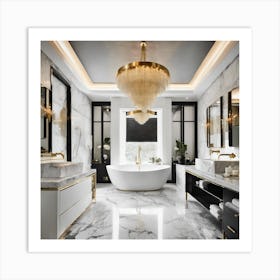 457787 Luxurious Bathroom With Freestanding Bathtub, Rain Xl 1024 V1 0 Art Print