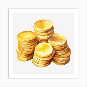 Gold Coins Art Print