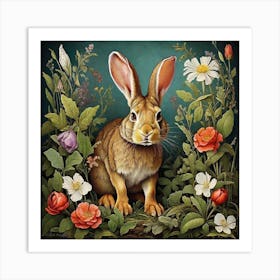 Rabbit In The Garden Art Print