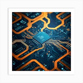 Computer Circuit Board 18 Art Print