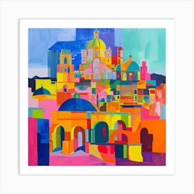 Abstract Travel Collection Mexico City Mexico 3 Art Print