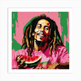 Bob Marley Watermelon  Art Print