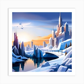 Winter City Art Print