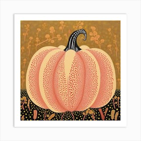 Yayoi Kusama Inspired Pumpkin Pink And Orange 3 Art Print
