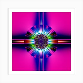 Abstract Art Fractal Creative Pink Art Print