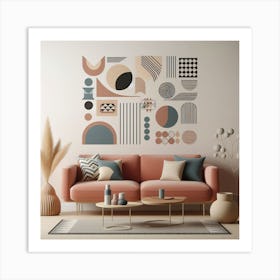 Scandinavian style, Abstract, geometric shapes 4 Art Print