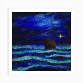 Starry sailors Art Print