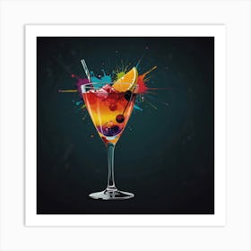 Colorful Cocktail Art Print