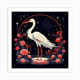 White Stork Art Print