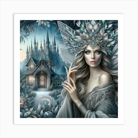 Fairy In A Cottage Art Print