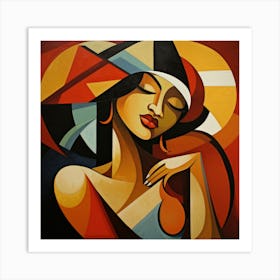 Cubism Cuban Woman 02 Art Print