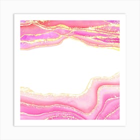 Sparkling Pink Agate Texture 08 1 Art Print