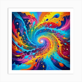 Colorful Swirl Painting Art Print