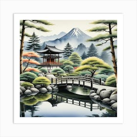 Japanese Garden Art Print