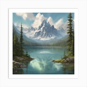 Mountain Lake Art Print