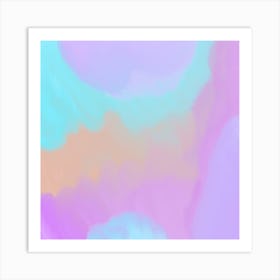 Abstract Painting in Pastel Swirls Art Print