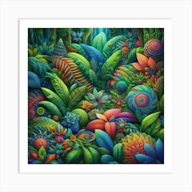 Psychedelic Jungle Art Print