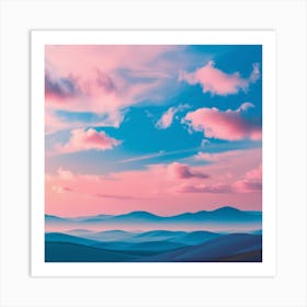 Sunset In The Mountains Art Print