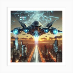 Futuristic Cityscape 8 Art Print