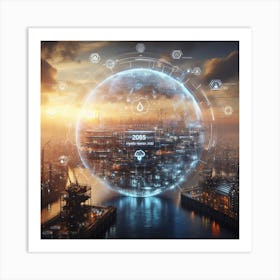 Futuristic Cityscape 1 Art Print