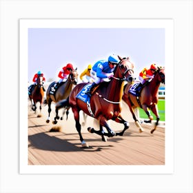 Horse Race 1 Art Print