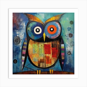 Colorful Owl 3 Art Print