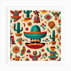 Mexican Pattern 27 Art Print