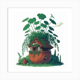 House In A Pot 1 Art Print