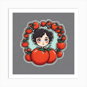 Tomato Girl Art Print