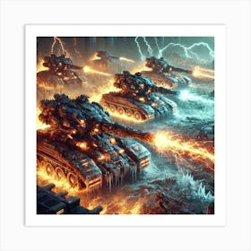 Elemental Convergence Tanks Role Converted Art Print