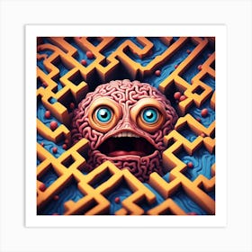 3d Maze Art Print