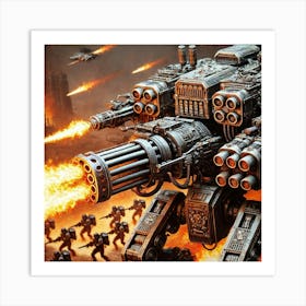 Mech Walkers Flamethrowers Iron Commonwealth Art Print