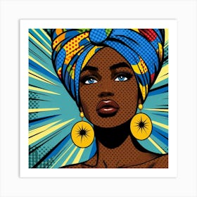 Nafisat African Woman In A Turban Art Print