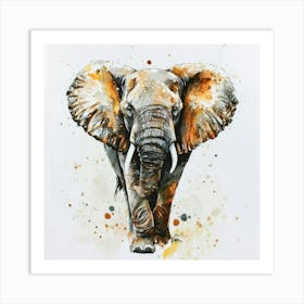 Elephant In Watercolour.Generated AI. Wall Art Print Art Print