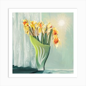Daffodils Square Art Print