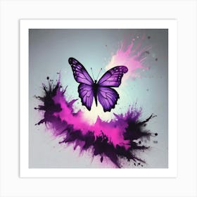 Purple Butterfly 5 Art Print