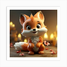 Cute Fox 107 Art Print